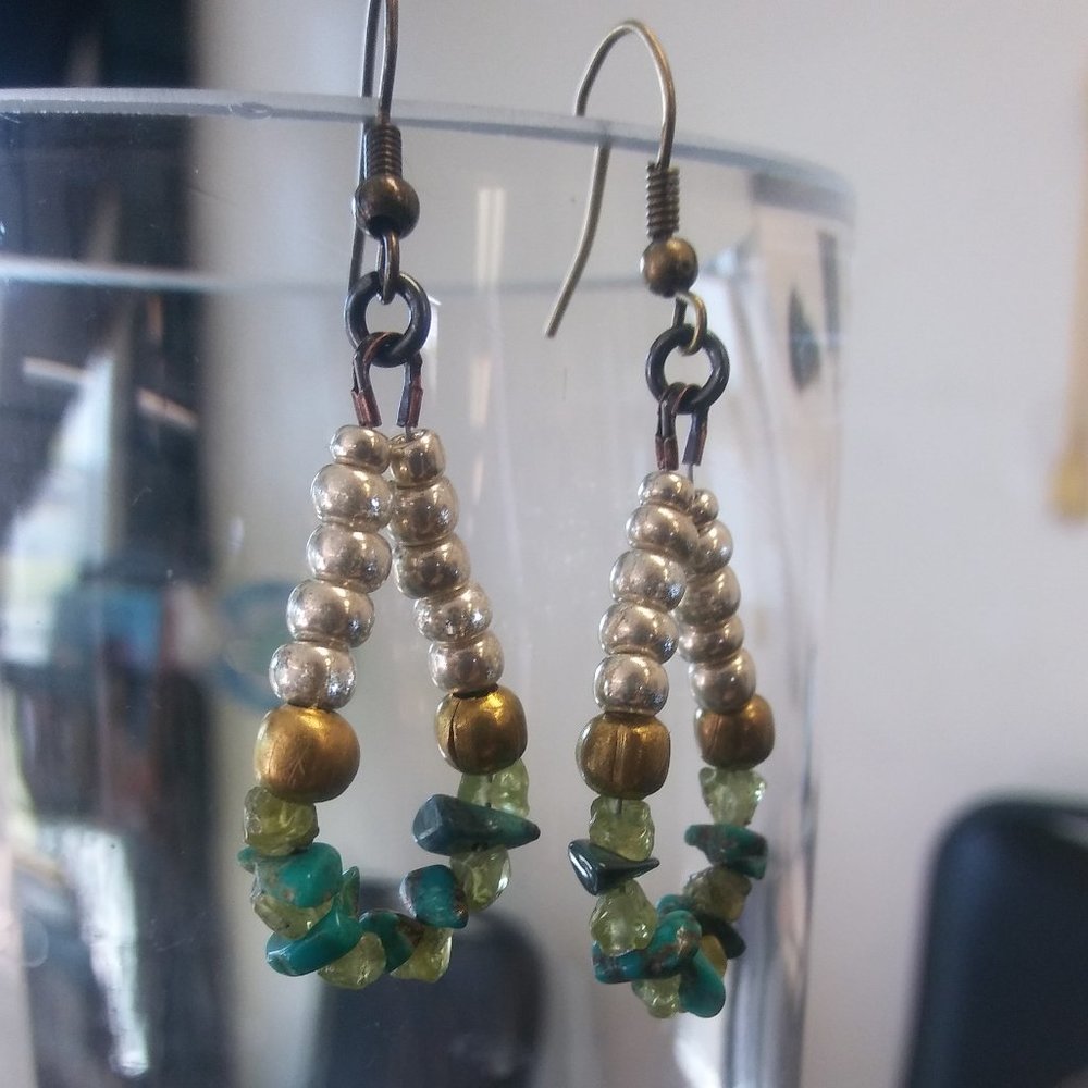 TURQUOISE LOOP EARRINGS